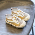 2024 children's shoes boys color-blocked canvas shoes girls baby shoes small white shoes wholesale fashion student shoes bag toe kick anti.
