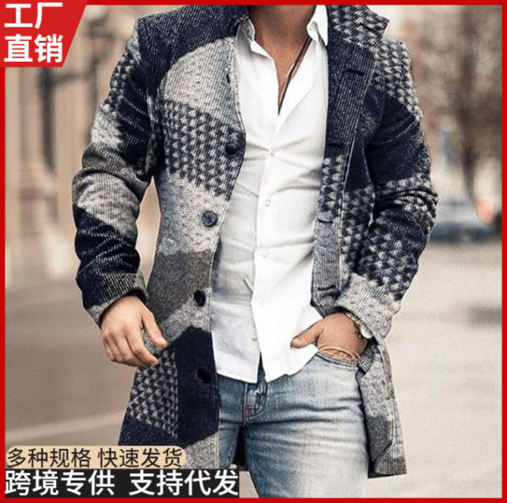 2023%20Woolen%20Printed%20Casual%20Coat%20Men's%20Jacket%20Woolen%20Coat%20New%20-%20Image%204