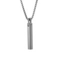 Japanese and Korean simple men's fashion tungsten steel pendant European and American personality stainless steel chain jewelry literary fan street necklace.