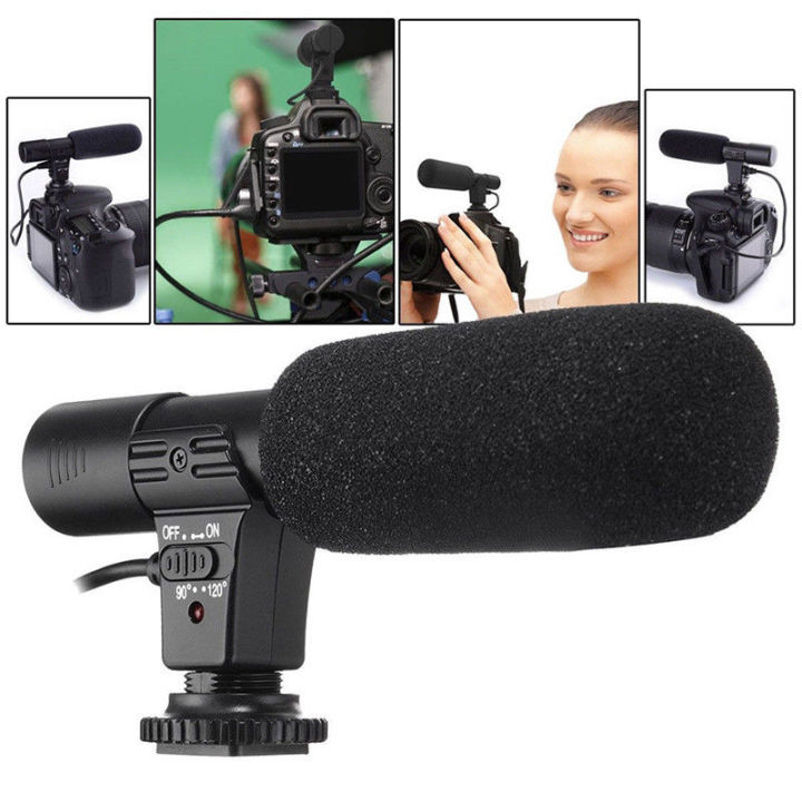 3.5mm Jack DC/DV Stereo Microphone MIC for Camera Nikon D7000 D300s D5100 D5300 D3300 D3200