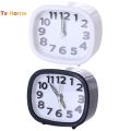 [TS] Round Analog Clock Bedside Non-ticking Alarm Clock Snooze Function for Daily Use. 