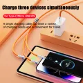 ZHIKE Charger for Android Type C Micro USB iOS 3 in 1 Connector Super Fast Charging cord with Adaptor 240W Data Cable Maximum Support 120Watts 6A and Adapter Silicone Zinc Alloy Charging Cable for iPhone IOS Xiaomi OPPO VIVO Huawei Samsung Galaxy. 
