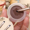 2 in 1 Black Brown Quick-drying Eyeliner Eyebrow Gel Cream with Brush Waterproof Lasting Smooth Not Blooming Eye Makeup Cosmetic.