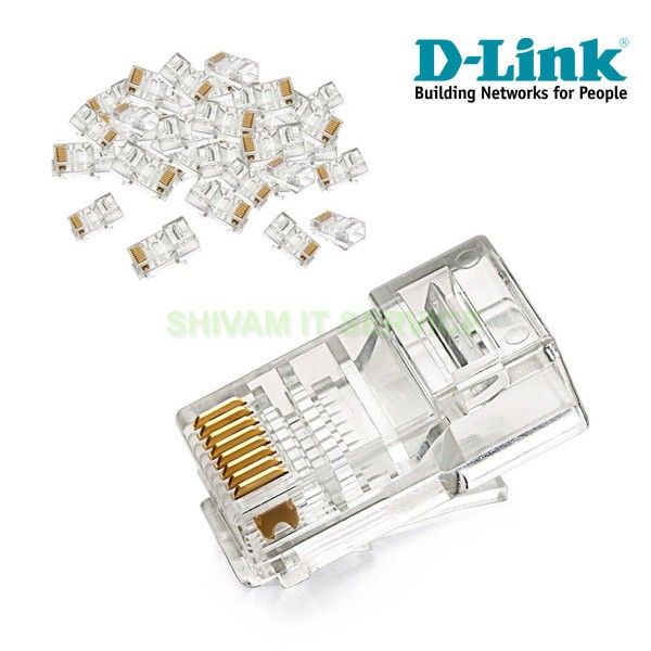 RJ45%20Plug%20Ethernet%20Gold%20Plated%20Network%20Connector%20100Pcs%20Transparent%20D-Link%20-%20Image%204