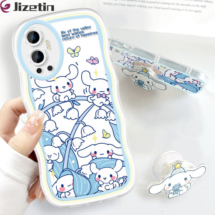 Jizetin for Infinix Hot 12 Back Cover + Free Pop Socket Sweet Melody Soft Wavy Shape TPU Phone Case For Girls Boys