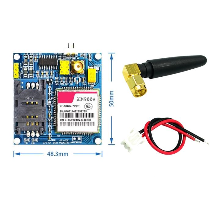 SIM900A%20SIM900%20MINI%20V4.0%20Wireless%20Data%20Transmission%20Module%20GSM%20GPRS%20Board%20Kit%20w/Antenna%20C83%20-%20Image%206
