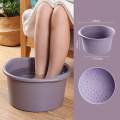 Foot Soaking Tub Foot SPA Basin Bucket Height 7.5inch Portable Build in with Convex Dots Round Sturdy for Soaking Feet,Toe Nails, and Ankles. 