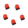 Red - Large Tactile Switch with Round Button Box of 50 Pieces.