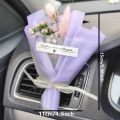 1pc Car Bouquet Design Air Outlet Decoration Clip, Lavender Sunflower Rose Self-adhesive Decoration Clip, Gift Set ( With Fragrance Tablets).