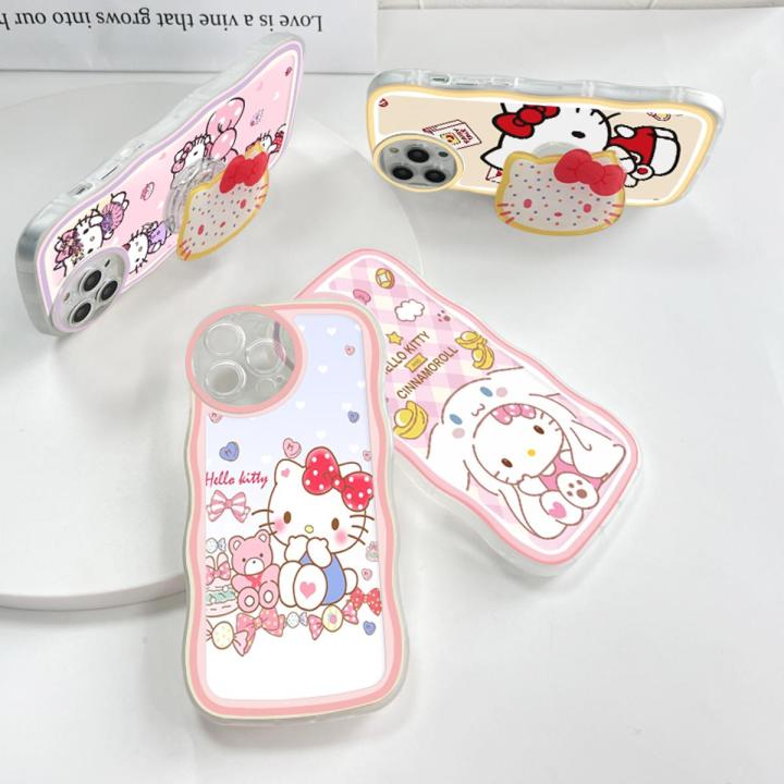 TA for Realme 7i C17 Back Cover With Free Holder Cute Kitty Wavy