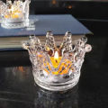 Crown Shaped Glass Ashtray.