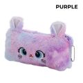 Cute Rainbow Gradient Color Cartoon Cat Plush Pen/ Pencil Bag - Large Capacity Pencil Case Girl Stationery Storage Bag. 