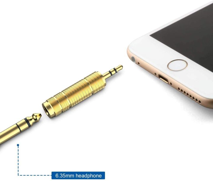 Adapter%206.35mm%20(1/4%20Inch)%20Male%20to%203.5mm%20(1/8%20Inch)%20Female%20and%203.5%20mm%20Male%20Plug%20to%206.35%20mm%20Female%20Jack,%20Audio%20Stereo%20TRS%20Converter%20Adapters%20(4%20-Pack%20Gold%20Plated)%20-%20Image%204
