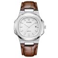 PLADEN brand classic men's high-end fashion business stainless steel waterproof quartz watch. 