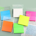 50Sheets Transparent Sticky Notes Waterproof Colorful Clear Memo Pad Posted It Self Adhesive Memo Message Reminder Office School.