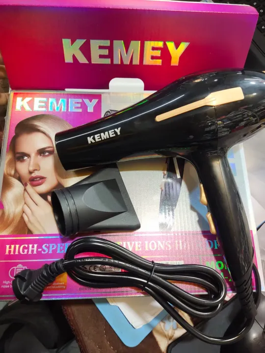 Kemey-KM-2376/2378%20-%201000W%20(%202%20in%201%20)%20Powerful-Professional-Heavy-Duty-Hair-Dryer---%20Black%20-%20Image%202