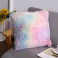 Cushion Cover Fluffy Widely Applied Square Shaped Decorative Plush Sofa Pillowcases for Couch. 