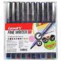 Luxor Fine Writer Pen 10 Pcs Multi Colors.