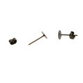 100 Sets 6mm Iron Earring Posts and Backs DIY Earrings Findings.