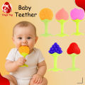 Silicone Baby Teether Fruit Shape | Soft & Safe Teething Toy | Baby Teething Relief Gift for Toddlers.