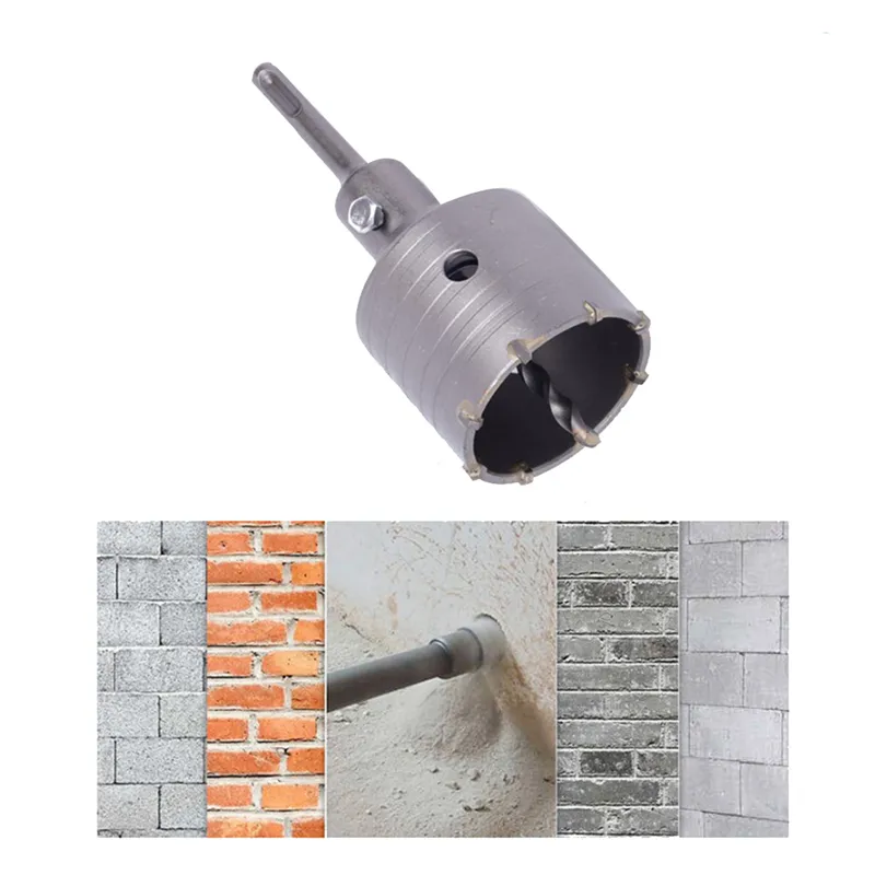 1Set SDS PLUS Concrete Hole Saw Electric Hollow Core Drill Bit 100mm ...