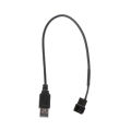32cm Adapter Cable USB 2.0 A Male To 4-Pin Connector Adapter Cable For 5V Computer PC Fan.