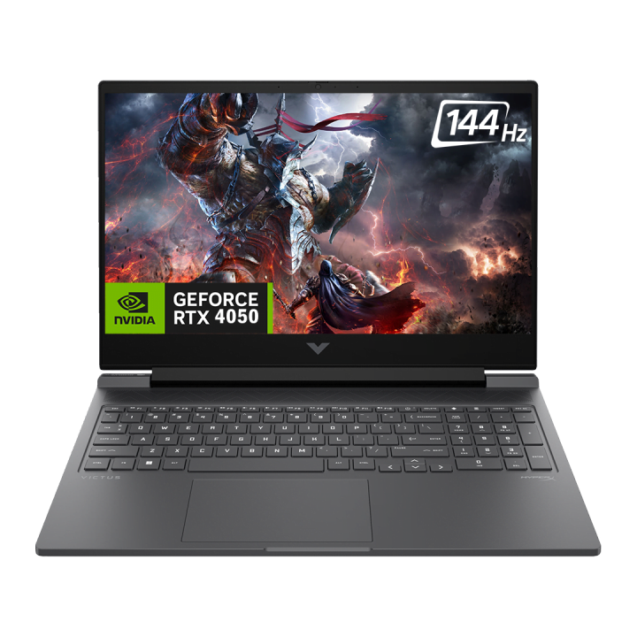 Victus Gaming Laptop 15-fb2082wm AMD Ryzen™ 5 8645HS Processor 8GB DDR5 Ram 512 GB PCIe Gen4 SSD NVIDIA GeForce RTX™ 4050 6 GB GDDR6 dedicated Graphics 15.6" FHD IPS 144Hz Display Windows 11 Mica silver Color