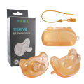 Liquid super soft bear pacifier anti-colic silicone baby sleeping baby play mouth color box. 