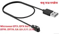 Microwear DTX/DTX No1/DT78/DT98/DT95/L8 / L9 / L11 / L16 Smartwatch Magnetic USB Charging Cable. 