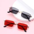 New Ocean Lens Retro Rectangle Sunglasses Small Metal Frame Classic Fashion Women Men European Personality Cycling Glasses. 