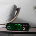 LED Clock 12/24H Display Multifunctional with Temperature Display Digital Clock for Bedroom Indoor.