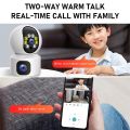 Dual Lens & Dual Screen,smart Security Camera,1080p Hd V380 WiFi IP CAMRA. 