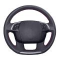 Car Steering Wheel Cover For Citroen C4 C4L 2011-2015 DS4 Customize DIY Steering Wrap Microfiber Leather Hand Sewing. 