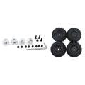1 Set 5Mm To 12Mm Metal Combiner Wheel HUB Hex Adapter & 4 Pcs Rubber Wheel Tire Tyre.