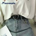Fashion Women PU Leather Belt Heart Female Cute Black Harajuku Belt Ladies Pants Party Dress Heart Belts For Jeans.