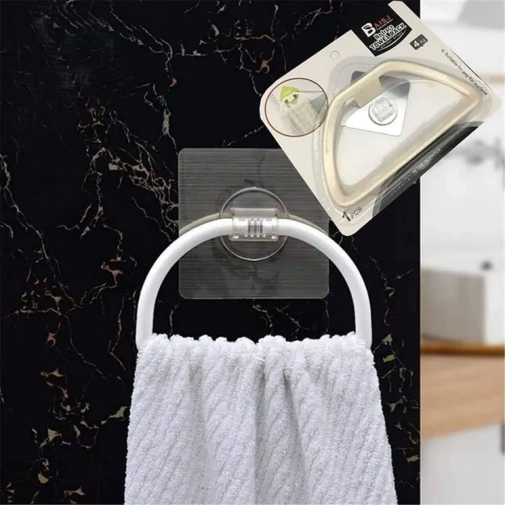 Adhesive Towel Rack Premium No-Trace Towel Rack – High-Durability ABS ...
