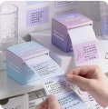 256Pcs/Box Creative Gradient Color Pull-out Sticky Notes Student Multi-functional Tearable N Times Stickers DIY Notebook Decor.