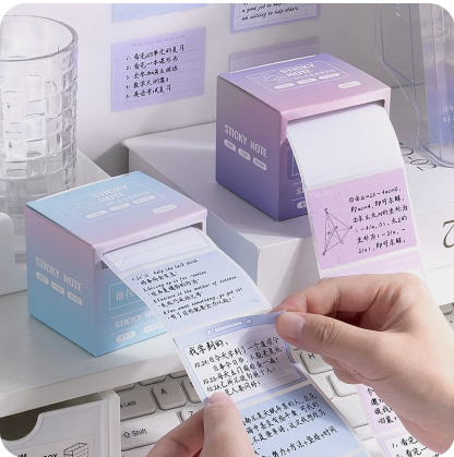 256Pcs/Box%20Creative%20Gradient%20Color%20Pull-out%20Sticky%20Notes%20Student%20Multi-functional%20Tearable%20N%20Times%20Stickers%20DIY%20Notebook%20Decor%20-%20Image%203