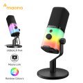 MAONO PD100X RGB USB/XLR Dynamic Microphone For Game Streamers.