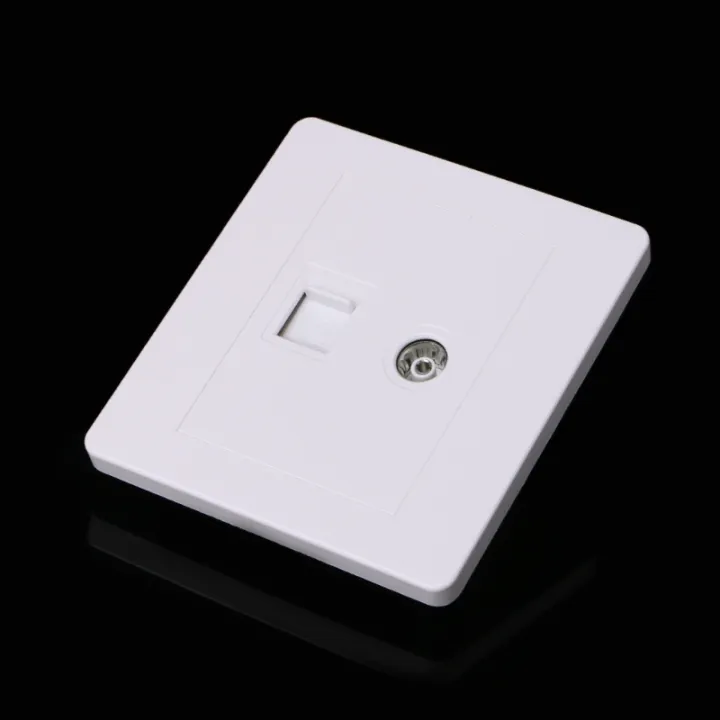 Electric%20RJ45%20Network%20+%20TV%20Aerial%20Socket%20Wall%20Mount%20Coaxial%20Outlet%20Plate%20Panel%20Super%20Quality%20-%20Image%204
