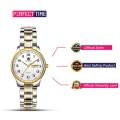 Trendsetter -Women's OLEVS 5567 Fashion Stainless Steel Japan Quartz Analog Day Date Watch Silver,Gold & white - Watch- Inventive Choice. 