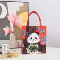 Tote Bag Chinese Panda Handbag Trendy Tote Bag Panda 26*10*30cm Cartoon And Anime Tote Bag Felt Spacious Tote Bag Large Capacity Handbag for School Tote Bag Travel Tote Bag Shopping Tote Bag Work. 