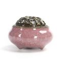 【Daily Necessities For Anyone Store】Ice Ceramic Incense Burner Pottery Censer Coil Cone Holder with Ash Catcther Mat for Office Hotel Decoration.