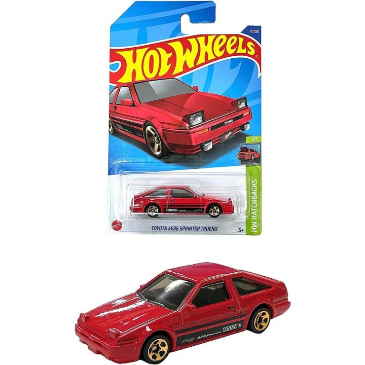 Hot Wheels (Mainline) Toyota AE86 Sprinter Trueno Red, Scale - 1:64