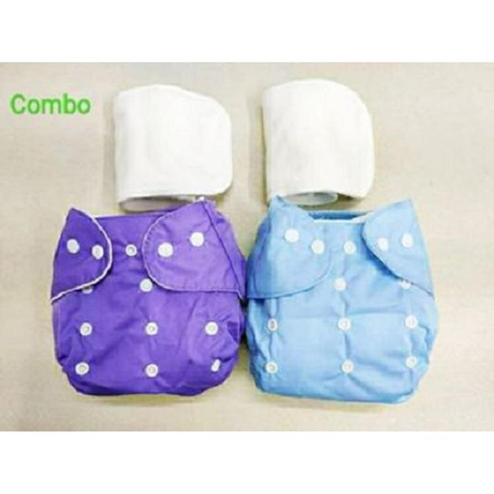 Washable Reusable Cloth Baby Diaper ( Combo 2 Diaper with 2 pad 3 Layer )