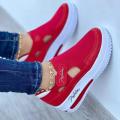 Red Casual Shoes Women Breathable Mesh Sandals Fashion Brand Summer Women Sandals Platform Vulcanized Shoes Femme New Sneakers Superman. 