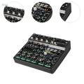 6 Channel Mixer Professional 256 Reverb Effect Audio Mixer Sound Board System for Computer.