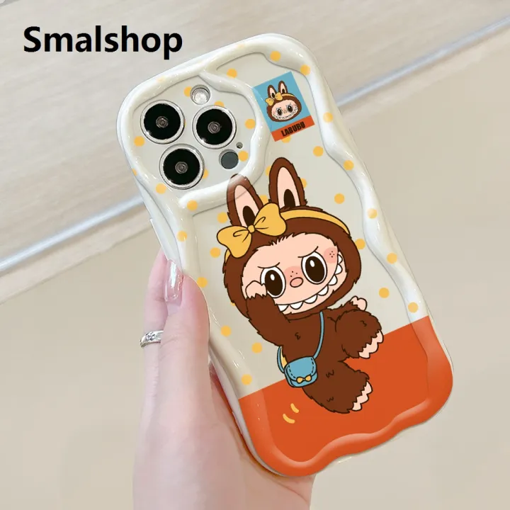 Smalshop%20Hontinga%20for%20Redmi%20Note%2010%205G%20Xiaomi%20Poco%20M3%20Pro%204G%20Back%20Cover%20Cute%20Labubu%20Phone%20Case%20Cream%20Texture%20Wavy%20Edge%20Soft%20Mobile%20Cover%20-%20Image%207