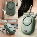 Mini Portable Fan Portable Rechargeable Hanging Neck Fan Bladeless Turbo Ultra Quiet Student Hand Held Fan for Outdoor Travel-prime mall.