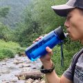 Water Filter Bottle Straw Purifier Survival Emergency Camping Hiking Tool. 